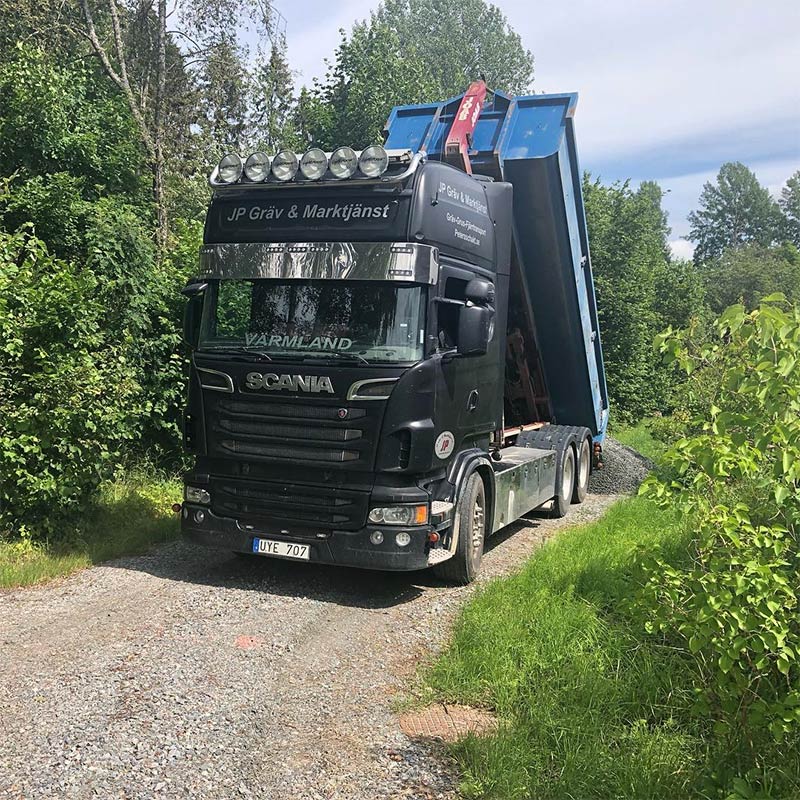Grustransporter och jordtransporter i Kil